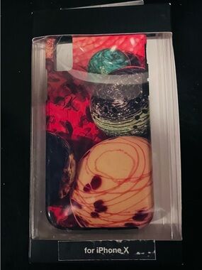 Chihuly iPhone X Protective Case with Red & Multicolor Blown Glass Floats Design
